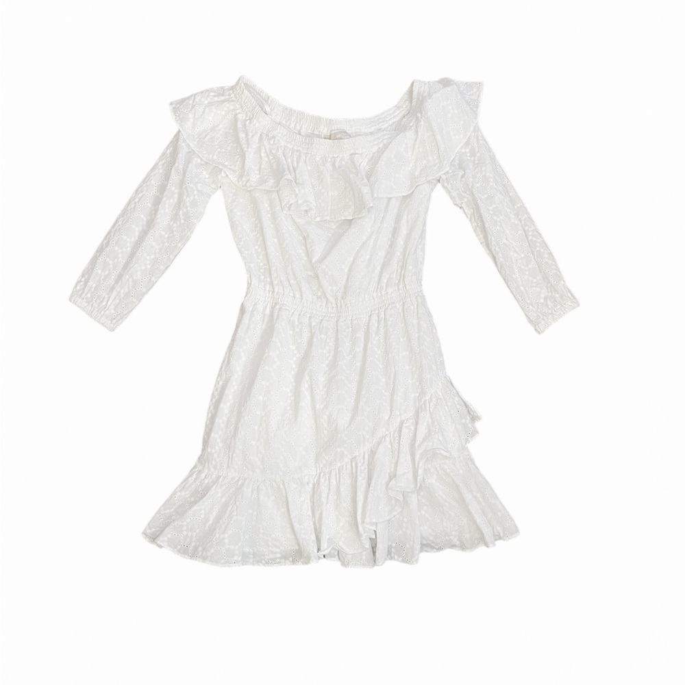 MICHAEL Michael kors Women’s white Off The Shoulder Eyelet Dress Size small